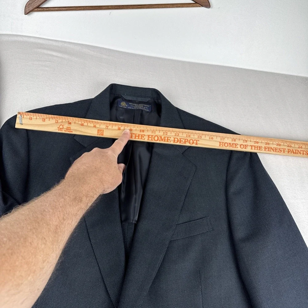 VTG Brooks Brothers Makers Mens Navy Birdseye Blazer 42L Office business wool
